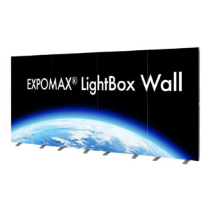 EXPOMAX<sup>®</sup> LightBox Wall inkl printat fronttyg och svart baktyg